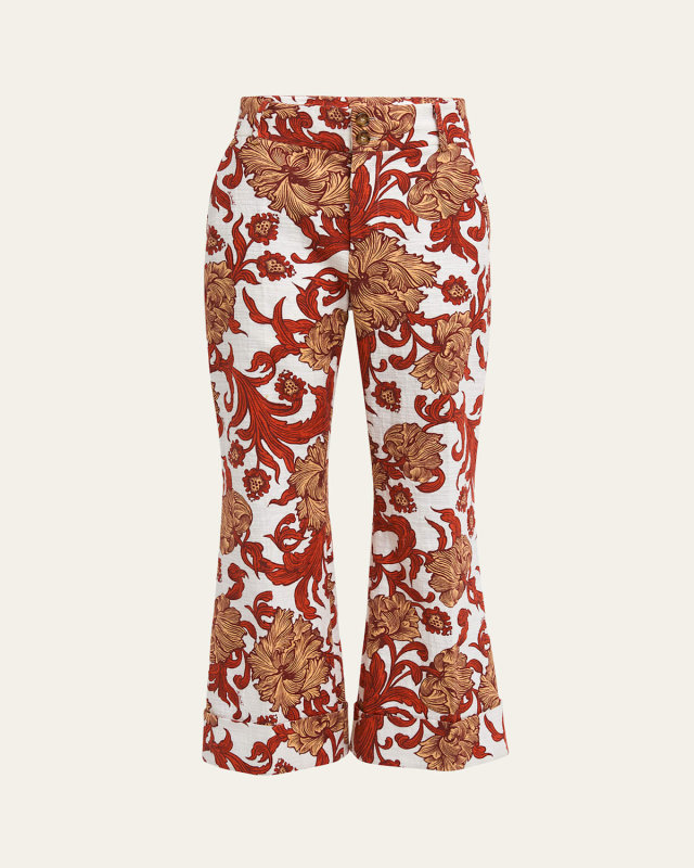 Hendrix Printed Straight-Leg Pants